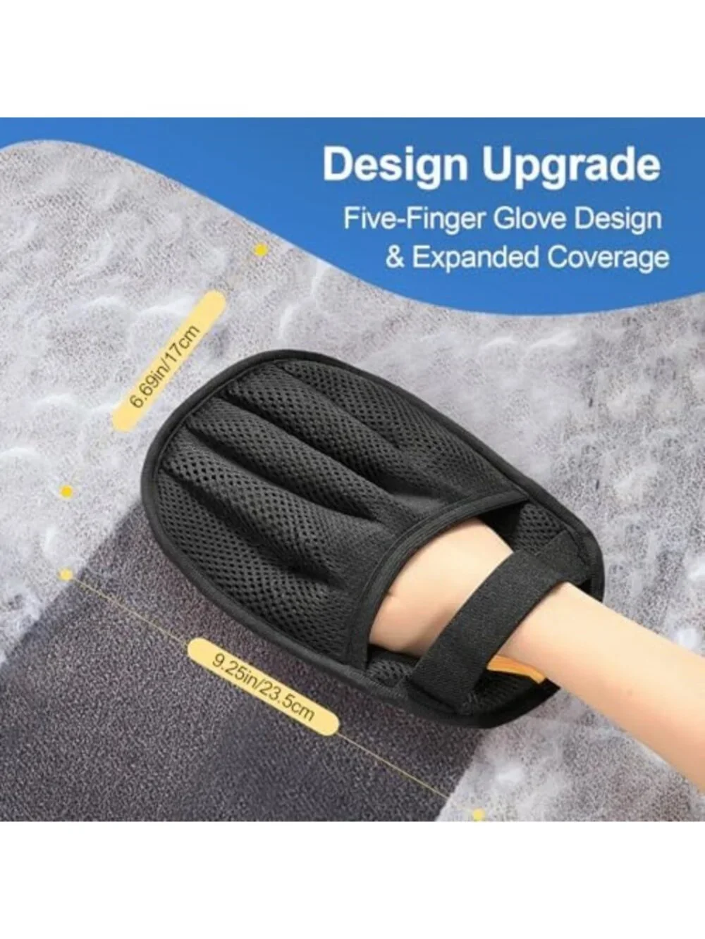 Pet Hair Removal Gloves for Cats & Dogs - Reusable Electrostatic Tool, 2 Pack